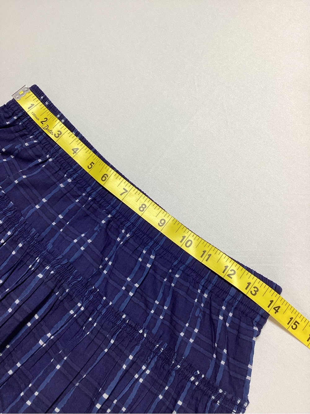 Madewell Pull-On Midi Skirt in Shibori Indigo Plaid - Picture 9 of 13